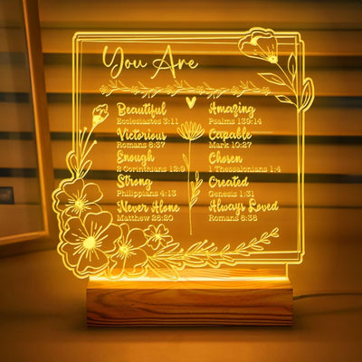 Christian Personalized Gift – LED Night Light with Jesus and Cross Design
