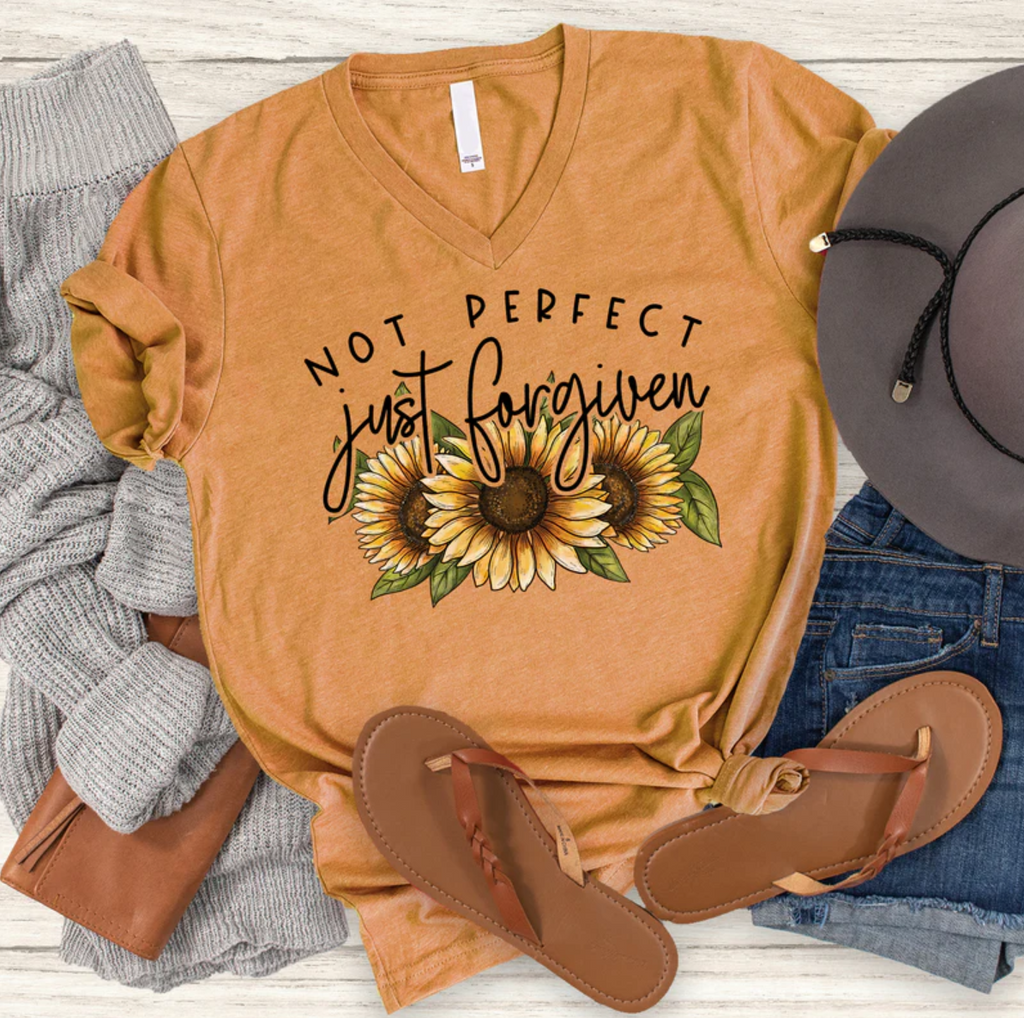 Not Perfect Just Forgiven V-Neck